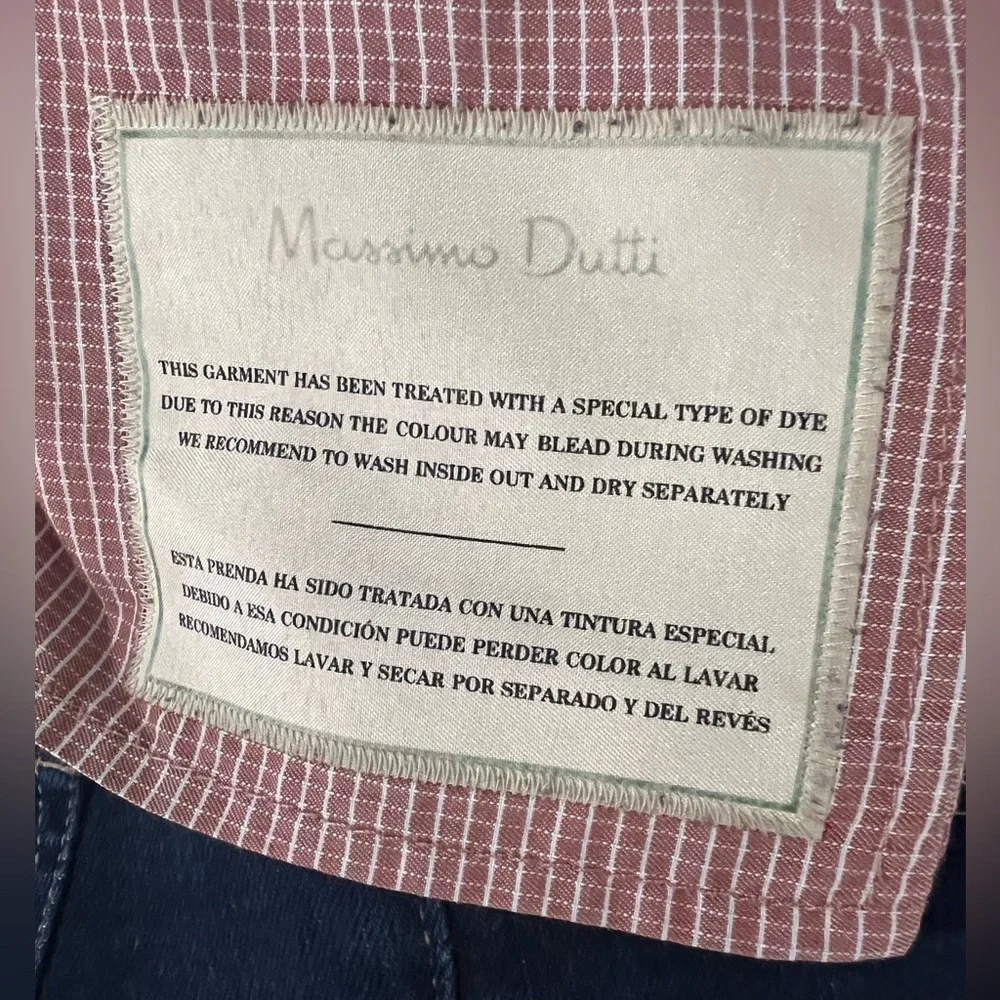 Massimo Dutti regular fit dark blue men's jeans straight leg size 38
